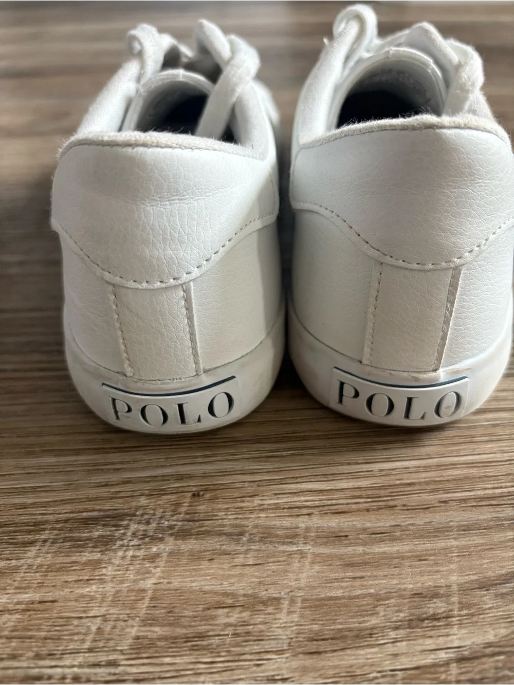 Ralph Lauren Cream Canvas Low-Top Sneakers with Navy Polo Logo